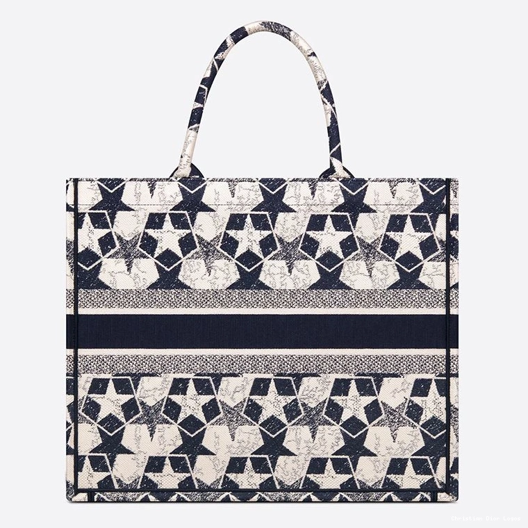 Cheap Tote Blue White Etoile Motif Canvas Dior Book 0806 Luxury